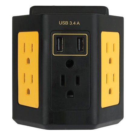 POWERZONE Tap 5-Outlet/2-Usb 3.4A ORPBWTU345